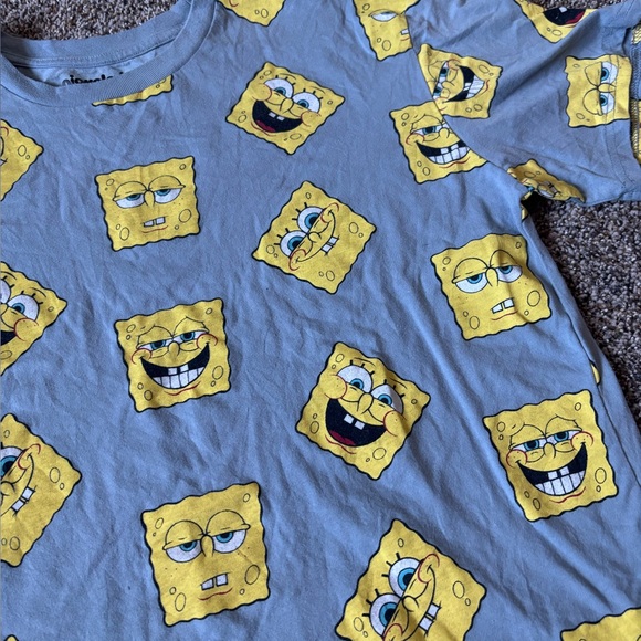 SpongeBob SquarePants Graphic T-Shirt women’s pre-love size XL crop top - Picture 3 of 5
